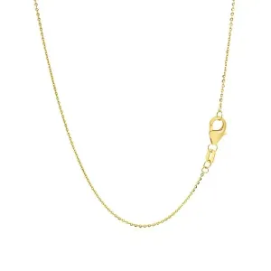 Unbranded 60982-18 14k Yellow Gold Chain Necklace With Sliding Puffed 