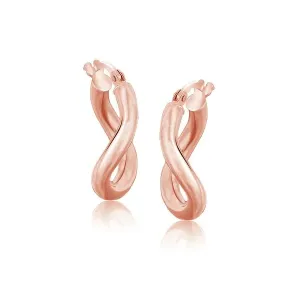 Unbranded 88796 14k Rose Gold Italian Twist Hoop Earrings (58 Inch Dia