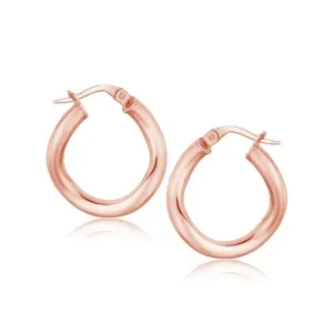 Unbranded 88796 14k Rose Gold Italian Twist Hoop Earrings (58 Inch Dia