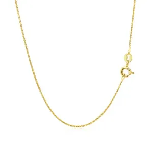 Unbranded 67358-18 14k Yellow Gold Diamond Cut Round Wheat Chain 0.6mm