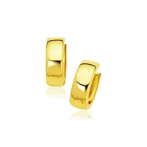 Unbranded 78806 14k Yellow Gold Snuggable Hoop Earrings