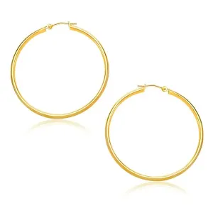 Unbranded 94679 14k Yellow Gold Polished Hoop Earrings (30mm)