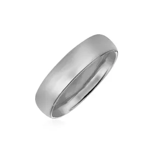 Unbranded 42597-8 14k White Gold 6mm Comfort Fit Wedding Band Size: 8