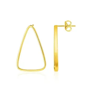 Unbranded 03769 14k Yellow Gold Polished Open Triangle Post Earrings