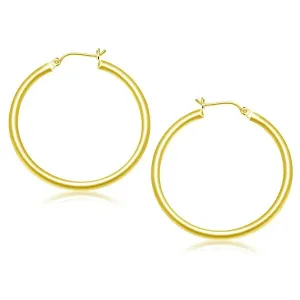 Unbranded 49070 14k Yellow Gold Polished Hoop Earrings (40 Mm)