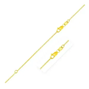 Unbranded 89228-18 Extendable Cable Chain In 14k Yellow Gold (1.0mm) S