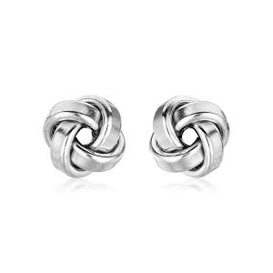 Unbranded 87678 Petite Sterling Silver Polished Love Knot Earrings