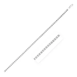 Unbranded 49555-24 Sterling Silver Rhodium Plated Octagonal Box Chain 