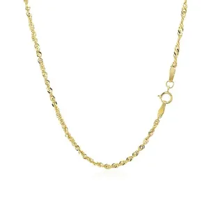 Unbranded 60664-20 14k Yellow Gold Singapore Chain 1.7mm Size: 20''