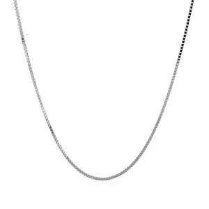 Unbranded 95686-20 14k White Gold Classic Box Chain 0.8mm Size: 20''