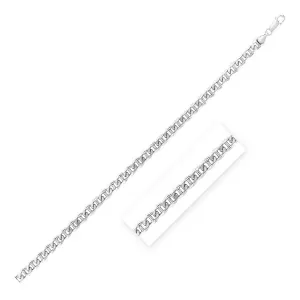 Unbranded 37867-22 Sterling Silver Rhodium Plated Mariner Chain 6.0mm 