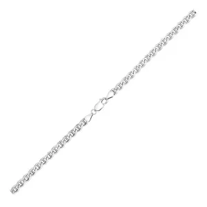 Unbranded 37867-22 Sterling Silver Rhodium Plated Mariner Chain 6.0mm 