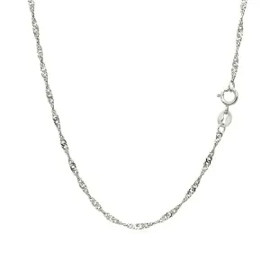 Unbranded 47065-20 10k White Gold Singapore Chain 1.5mm Size: 20''