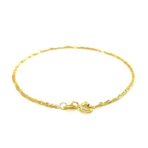 Unbranded 97242-7 10k Yellow Gold Singapore Bracelet 1.5mm Size: 7''