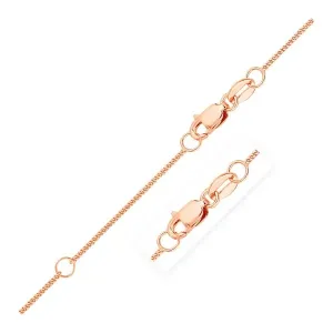 Unbranded 26238-18 Extendable Gourmette Chain In 14k Rose Gold (0.9mm)