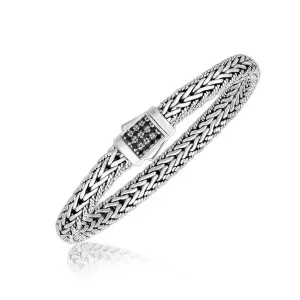 Unbranded 86778-8.25 Sterling Silver Braided Style Men's Bracelet With