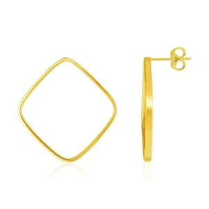 Unbranded 35367 14k Yellow Gold Polished Open Square Post Earrings