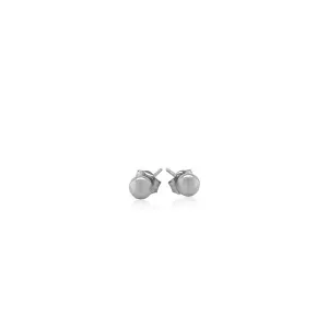 Unbranded 50698 14k White Gold Round Stud Earrings (4.0 Mm)