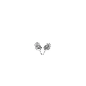 Unbranded 50698 14k White Gold Round Stud Earrings (4.0 Mm)