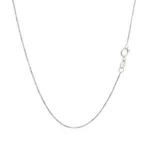 Unbranded 76676-18 10k White Gold Classic Box Chain 0.45mm Size: 18''