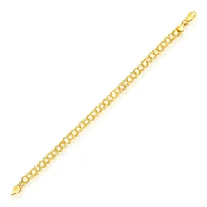 Unbranded 50009-7.25 5.0 Mm 14k Yellow Gold Lite Charm Bracelet Size: 