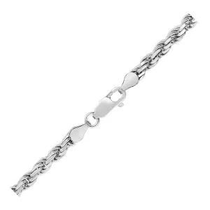 Unbranded 63614-22 Sterling Silver 3.6mm Diamond Cut Rope Style Chain 