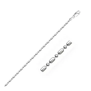 Unbranded 98687-20 Sterling Silver Rhodium Plated Bead Chain 1.5mm Siz