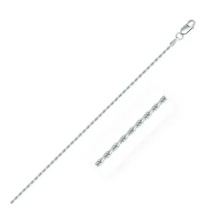 Unbranded 89978-22 Sterling Silver 1.4mm Diamond Cut Rope Style Chain 