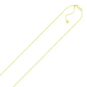 Unbranded 53393-22 14k Yellow Gold Adjustable Cable Chain 0.9mm Size: 