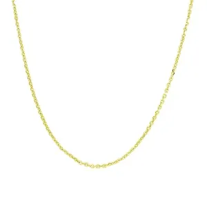 Unbranded 53393-22 14k Yellow Gold Adjustable Cable Chain 0.9mm Size: 