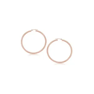 Unbranded 99853 14k Rose Gold Polished Hoop Earrings (15 Mm)