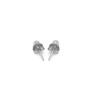 Unbranded 69826 14k White Gold Spherical Stud Earrings (3.0 Mm)