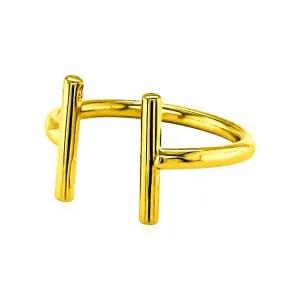 Unbranded 83663-7 14k Yellow Gold Open Ring With Bars Size: 7