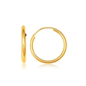 Unbranded 40144 10k Yellow Gold Polished Endless Hoop Earrings (16mm D