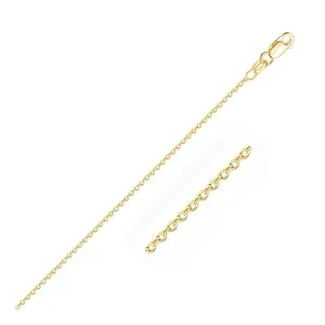 Unbranded 96293-16 18k Yellow Gold Round Cable Link Chain 1.5mm Size: 