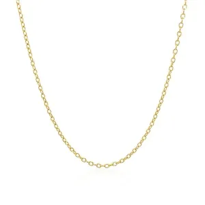 Unbranded 96293-16 18k Yellow Gold Round Cable Link Chain 1.5mm Size: 