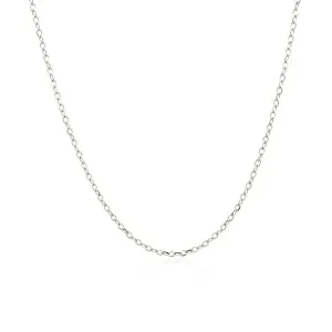 Unbranded 94513-18 14k White Gold Faceted Cable Link Chain 1.3mm Size: