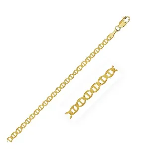 Unbranded 69663-10 3.2mm 10k Yellow Gold Mariner Link Anklet Size: 10'