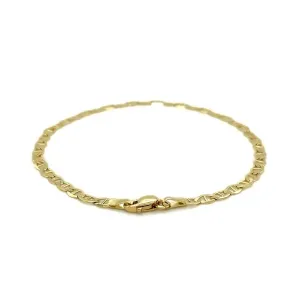 Unbranded 69663-10 3.2mm 10k Yellow Gold Mariner Link Anklet Size: 10'