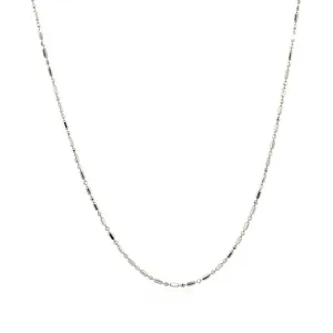 Unbranded 75965-20 14k White Gold Diamond-cut Bead Chain 1.0mm Size: 2