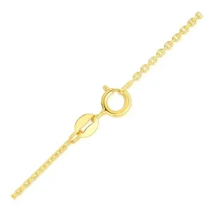 Unbranded 97479-18 14k Yellow Gold Diamond Cut Cable Link Chain 1.1mm 