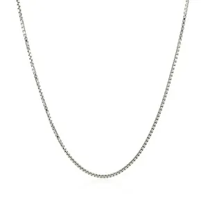 Unbranded 76778-18 Sterling Silver Rhodium Plated Box Chain 1.1mm Size