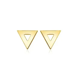 Unbranded 84996 14k Yellow Gold Polished Open Triangle Post Earrings