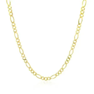 Unbranded 70087-18 2.8mm 14k Yellow Gold Solid Figaro Chain Size: 18''