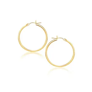 Unbranded 61494 10k Yellow Gold Polished Hoop Earrings (40 Mm)