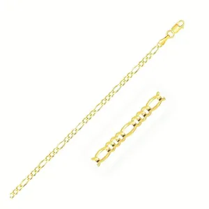 Unbranded 70087-16 2.8mm 14k Yellow Gold Solid Figaro Chain Size: 16''