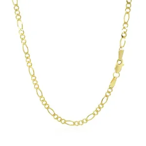 Unbranded 70087-16 2.8mm 14k Yellow Gold Solid Figaro Chain Size: 16''