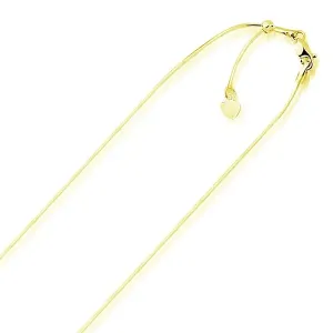 Unbranded 66340-22 14k Yellow Gold Adjustable Snake Chain 0.85mm Size: