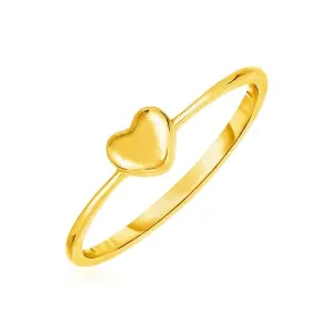 Unbranded 67574-7 14k Yellow Gold Ring With Puffed Heart Size: 7