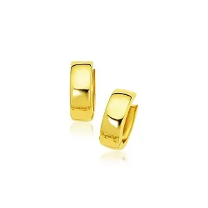 Unbranded 85046 10k Yellow Gold Snuggable Hoop Earrings